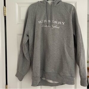 Burberry Gray Pullover Hoodie Sweatshirt